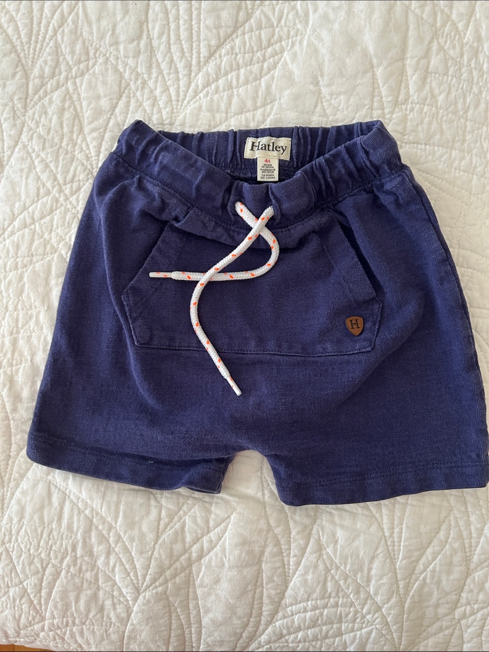 Hatley Navy Patriot Blue Kangaroo Kids Shorts Sz 4T